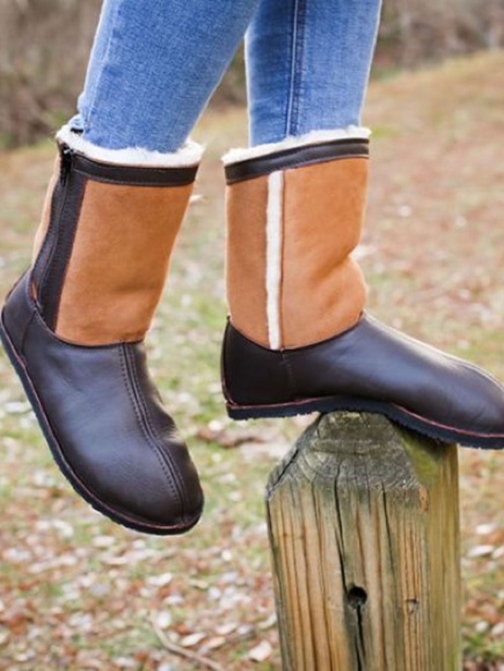 Softstar Phoenix Women's Black and Tan Shearling-Lined Winter Boots